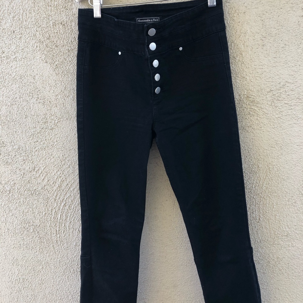 Abercrombie and Fitch high waisted black jeans